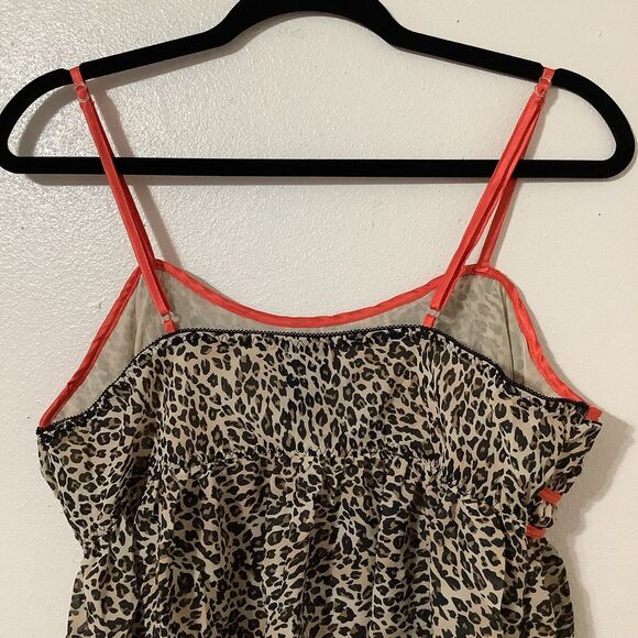 Secret Treasures Y2K Style Cheetah Print McBling Babydoll Camisole Large - Picture 8 of 9